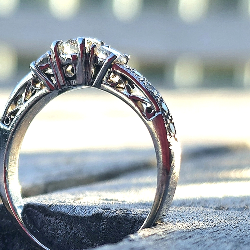 Platinum Trilogy Diamond Engagement Ring